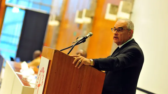 Keynote speaker Rev. Dr Rafael Malpica-Padilla, director of Global Mission, Evangelical Lutheran Church in America. Photo: LWF/M. Renaux 