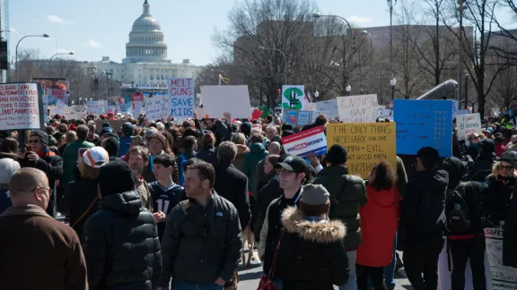 Demonstrators at the 2018 March For Our Lives in Washington D.C. Photo: Creative Commons Rosa Pineda 