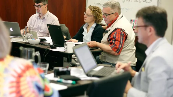  Members of the Anglican-Lutheran International Coordinating Committee at work during their last meeting, May 2016. Photo: Paul March 