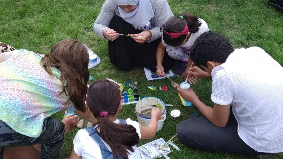 With LWFâs support, the Evangelical Church of Czech Brethren runs the DOOR diaconal project to raise awareness about welcoming refugees and migrants in the Czech Republic. In this photo, a childrenâs day, organized by the Teplice congregation as part of DOORâs integration activities. Photo: Evangelical Church of Czech Brethren