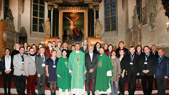  Participants of the LWF Church Leadership Consultation 2019 for Central and Eastern Europe after the opening service at St. Mary's Cathedral (Dome Church) in Tallinn. 2019. Photo: EELC/Joel Siim 