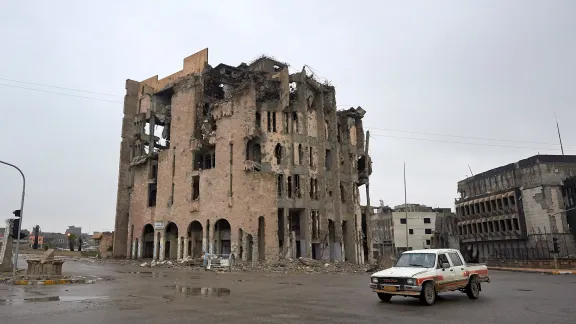 The ruins of a building in war-torn Mosul, Iraq. Photo: Paul Jeffrey/ACT Alliance 