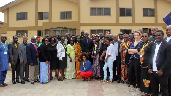 Delegates at the LUCA meeting include the LWF Council members and advisor from the Africa region and the leaders of the three sub-regions. Accra, Ghana, May 2018. Photo: LWF/Felix Samari