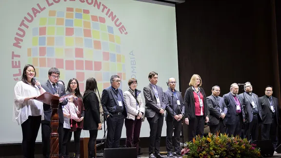 24 April 2018, BogotÃ¡, Colombia: Welcome by local Colombian churches on opening day. The Global Christian Forum gathers in BogotÃ¡ on 24-27 April 2018 under the theme of 