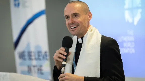 LWF Program Executive for Identity, Communion and Formation, Rev. Dr Chad Rimmer at the October 2019 Addis Consultation. Photos: LWF/A. Hillert