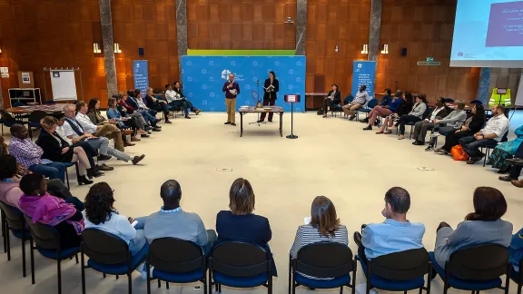 LWF Communion Office staff marked the 2019 International Womenâs Day by taking part in activities on gender justice. This included quizzes, book presentations and reflections from General Secretary Rev. Dr Martin Junge. Photo: LWF/S. Gallay