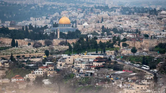 Blick vom Ölberg auf die Jerusalemer Altstadt. Foto: LWB/Albin Hillert