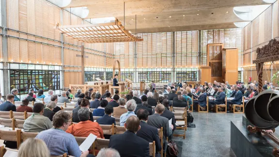 Eröffnungsgottesdienst der Sitzung des ÖRK-Zentralausschusses in der Kapelle des Ökumenischen Zentrums. Foto: Albin Hillert/ÖRK