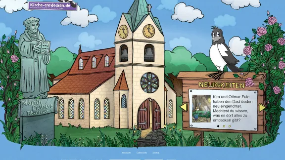 The âDiscovering churchâ website invites children to discover the church and Christian faith and to explore the life of Martin Luther and the Reformation. Photos: epv