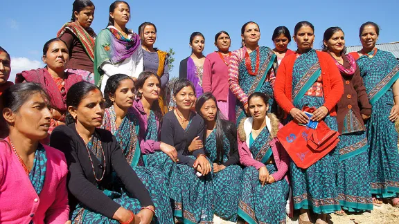 In einer Genossenschaft organisierte Dalit-Frauen, Nepal. Der LWB unterstützt ausgegrenzte Gruppen dabei, ihre Rechte einzufordern. Foto: LWB/C. Kästner