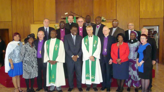 LWF delegation with Namibian Prime Minister and church leaders Â© LWF/Klaus Rieth