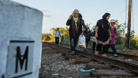 Flüchtlinge in Ungarn, September 2015. Foto: Ujvári Sándor/MTI