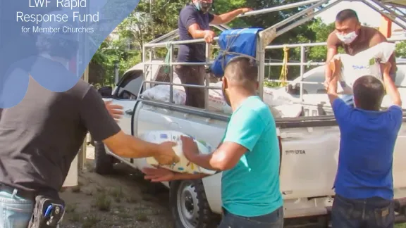 In its COVID-19 response, the Augustinian Lutheran Church of Guatemala distributed food and sanitation supplies to families living in remote villages. Photo: ILAG/Diego Gil