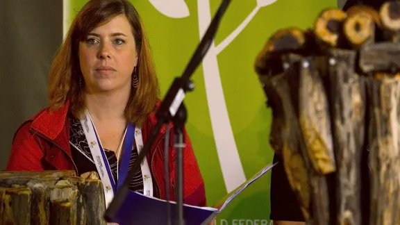 Pfarrerin Sonia Skupch, Generalsekretärin der IERP, wurde als erste Frau zur Präsidentin der Ökumenischen Kommission der christlichen Kirchen in Argentinien gewählt. Foto: LWB/Eugenio Albrecht