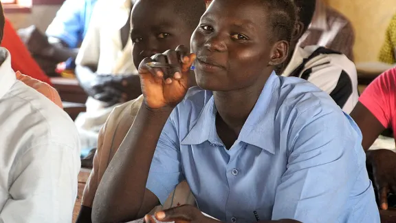 ALP students at Napatat Primary School, Ajuong Thok refugee camp. South Sudan. Photo: LWF/C. KÃ¤stner