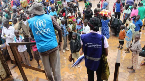 Refugees arrive at Elegu collection center at a rate of 41 a minute. The LWF is warning of an even greater influx in the coming weeks. Photo: LWF/ P. Kikomeko