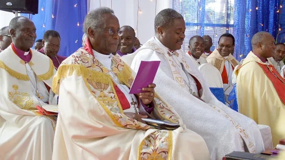 ELCT bishops at the churchâs 50th anniversary celebrations in 2013. Photo: LWF/H. Martinussen