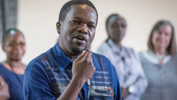 Professor Ezra Chitando speaking at an HIV interfaith consultation in Nairobi, Kenya. Photo: Albin Hillert/WCC