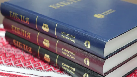 Copies of the Modern Ukrainian Bible Translation. Photo: Ukrainian Bible Society 