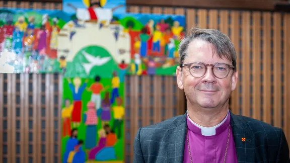 Bishop Johan Tyrberg, Diocese of Lund, Sweden, during a visit to the LWF Communion Office in Geneva, Switzerland, September 2021. Photo: LWF/S. Gallay