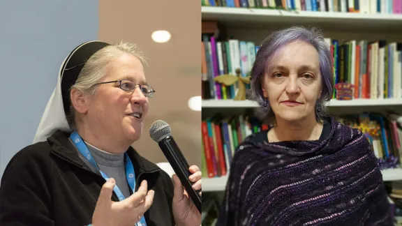 Speakers at Being Lutheran Webinar 2: (Left) Sister Dr Nicole Grochowina, Germany, and Rev. Dr Marcia Blasi, Brazil. Photo: LWF/Albin Hillert & Faculdades EST