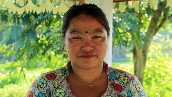 Amrita Rai works as a volunteer in Sanischare Refugee Camp. Photo: LWF Nepal