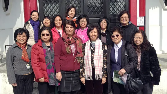 The North East Asian Lutheran Communion women theologians together with the LWF Secretary for Women in Church and Society. Photo: LWF