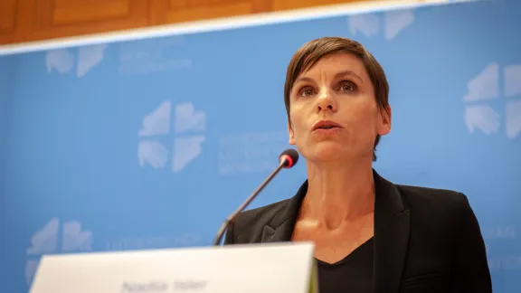 Director of the United Nations SDG Lab, Nadia Isler: Waking the Giant is a âunique opportunity in a highly globalized worldâ. Photo: LWF/StÃ©phane Gallay