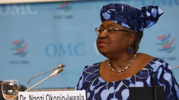 Ngozi Okonjo-Iweala während des Auswahlverfahrens zur Generaldirektorin der Welthandelsorganisation. Foto: ©WTO/Jay Louvion