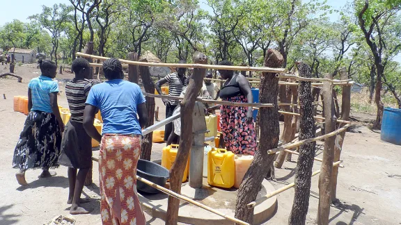 One of the new boreholes in Adjumani. Photo: LWF Uganda