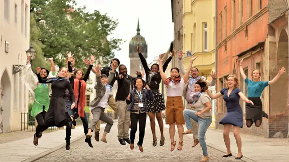 Junge Mitglieder des LWB-Rates in Wittenberg, 2016. Foto: LWF/M. Renaux