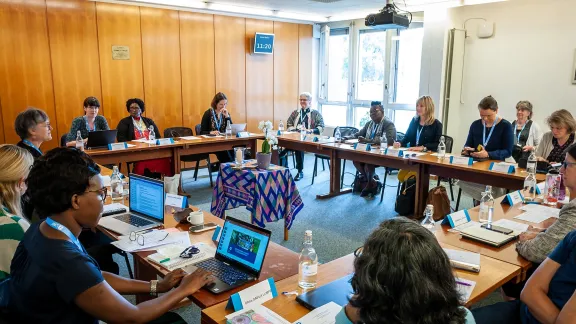 Delegates from around the LWF communion gather for the women’s Pre-Council meeting in Geneva’s Ecumenical Center. Photo: LWF/S. Gallay