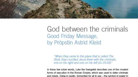 God between the criminals -– Good Friday Message 2022