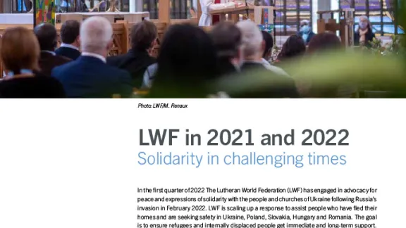 LWF in 2021 and 2022 – Solidarity in challenging times