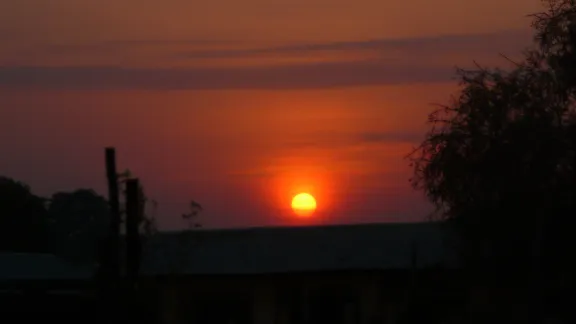 Sonnenuntergang im Südsudan