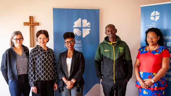 A delegation from LWF Burundi met with UN member states ahead of the UPR in Geneva, Switzerland. Photo: LWF/S. Gallay