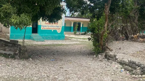 The entrance of Ecole Lespwa . Photo: LWF/ P. Raymond