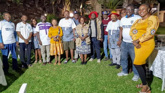 The Symbols of Hope global team comprising LWF and country program staff, during the visit to Zimbabwe. Photo: LWF/Monmo Dahiru Moodi