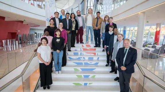 LWF Executive Committee members pictured at the first meeting of the LWF Council following the LWF Thirteenth Assembly, held in Krakow, Poland on 13-19 September 2023 under the theme of ’One Body, One Spirit, One Hope’. Photo: LWF/Albin Hillert