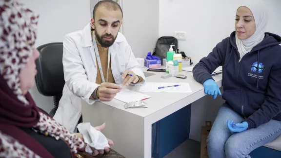 Sprechstunde in der mobilen Diabetes-Station