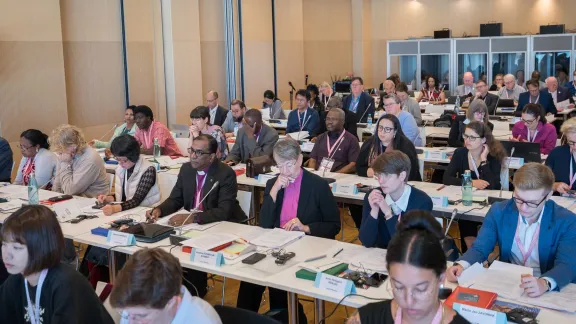 The newly LWF Council convened for their first session following the LWF Thirteenth Assembly, held in Krakow, Poland on September 2023. Photo: LWF/Albin Hillert