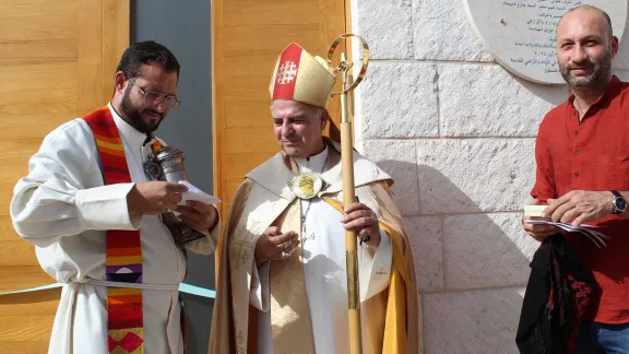 ELCJHL Bishop Sani Azar during the inauguration of the “Chapel of Life". Photo: Maddi Froiland/ELCJHL