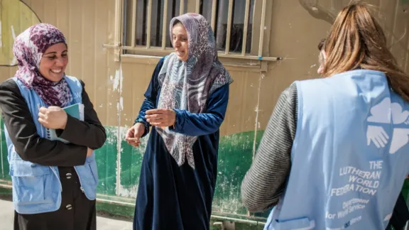 LWF staff in Za'atri camp, Jordan. Photo: Christian Jepsen