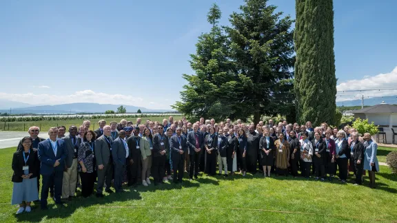 Participants in the 13-18 June LWF Council meeting in Chavannes-de-Bogis near Geneva, in Switzerland. The Council met under the theme “Abound in Hope.” Photo: LWF/Albin Hillert