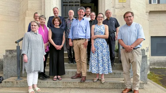 Delegation with Caritas Secretary General Alistair Dutton. Photo: LWF