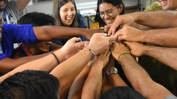 Supporting churches' ministry: “Sharing the table” was the theme of a November 2022 workshop held in Porto Alegre, Brazil, bringing together diaconal practitioners from 11 LWF member churches in the Latin America and Caribbean region. Photo: LWF/Eugenio Albrecht