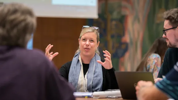 LWF staff stay connected through real-time communication and regular online meetings. The annual in-person Days of Meetings at the Ecumenical Center in Geneva helps to strengthen a sense of community, and to review and strategize for the work ahead. Photo: LWF/Albin Hillert