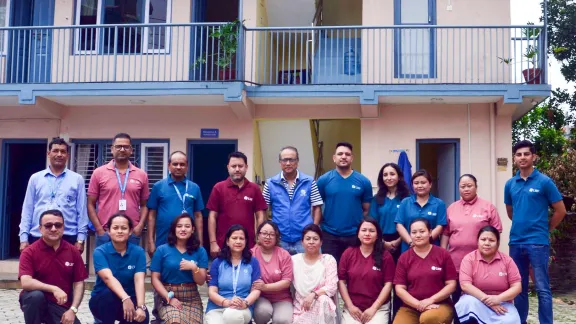 The LWF Nepal team 2024 in front of the Kathmandu office. Photo: LWF Nepal