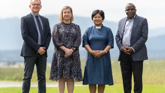 LWF Regional Secretaries, from left to right, Rev. Dr Ireneusz Lukas, Rev. Sonia Skupch, Rev. Dr Rospita Siahaan and Rev. Dr Samuel Dawai. Photo: LWF/A. Hillert