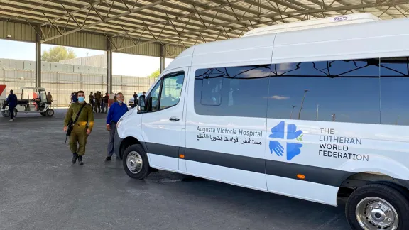 The evacuation of patients from Gaza took place amid tight security. Photo: AVH/LWF Jerusalem